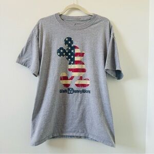 Walt Disney World Disney Mickey Mouse, flag shirt size large